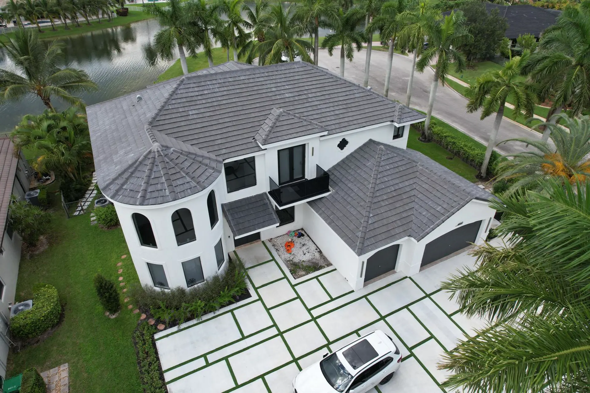 Fully renovated South Florida home, aerial view
