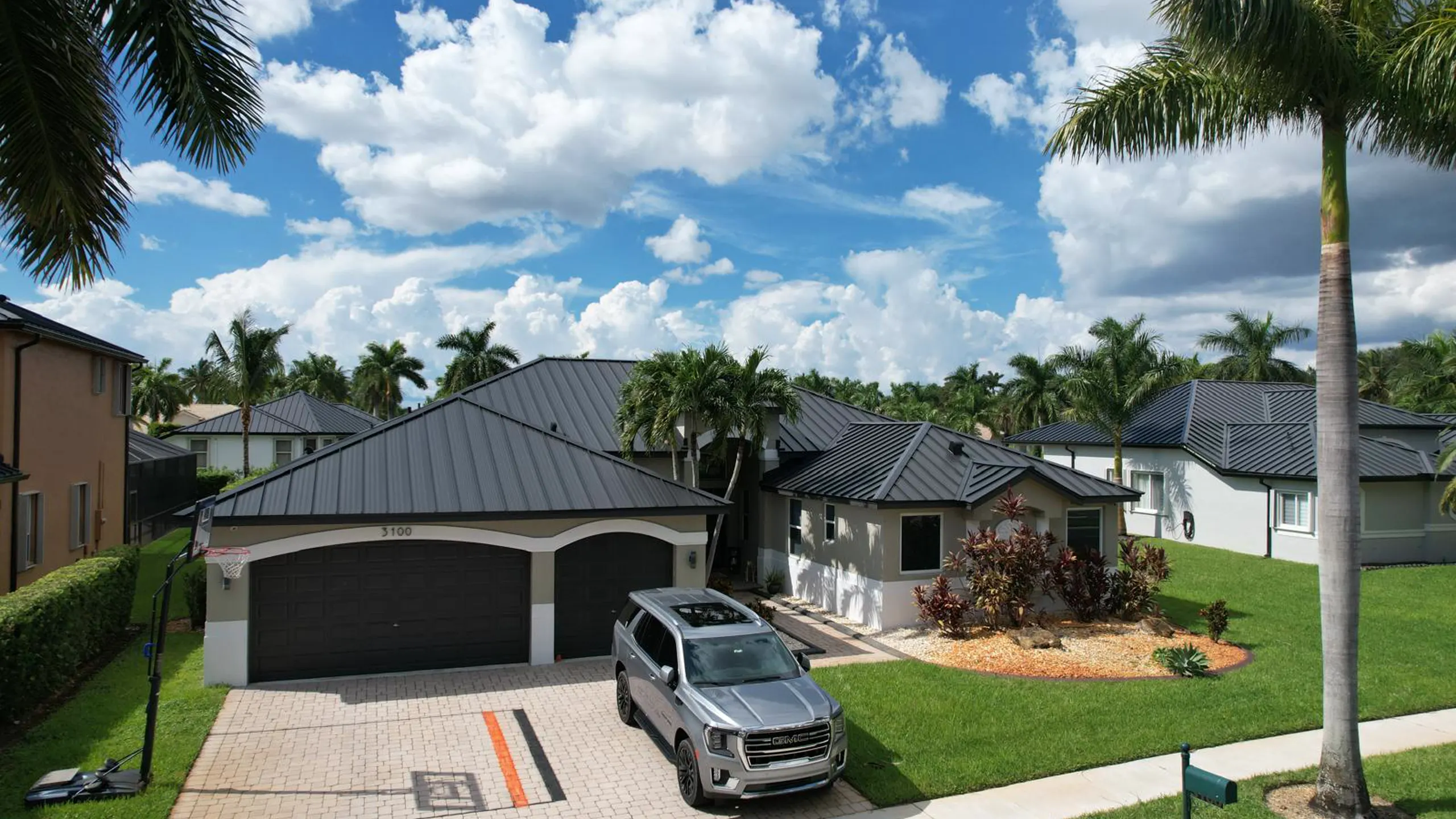 Completed roofing project on a South Florida home